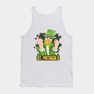 Bearded St Patrick Tank Top